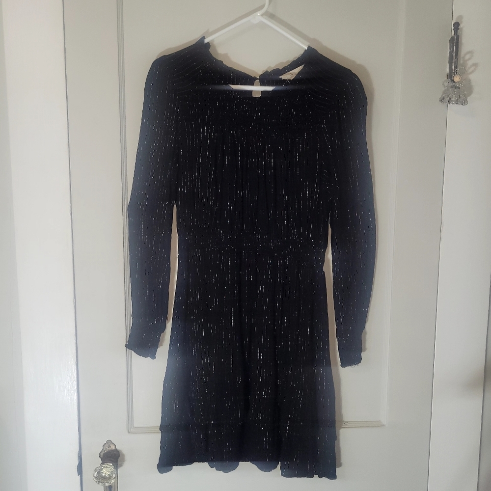 $Black Dress With Gold Threads By Nurture, Size L